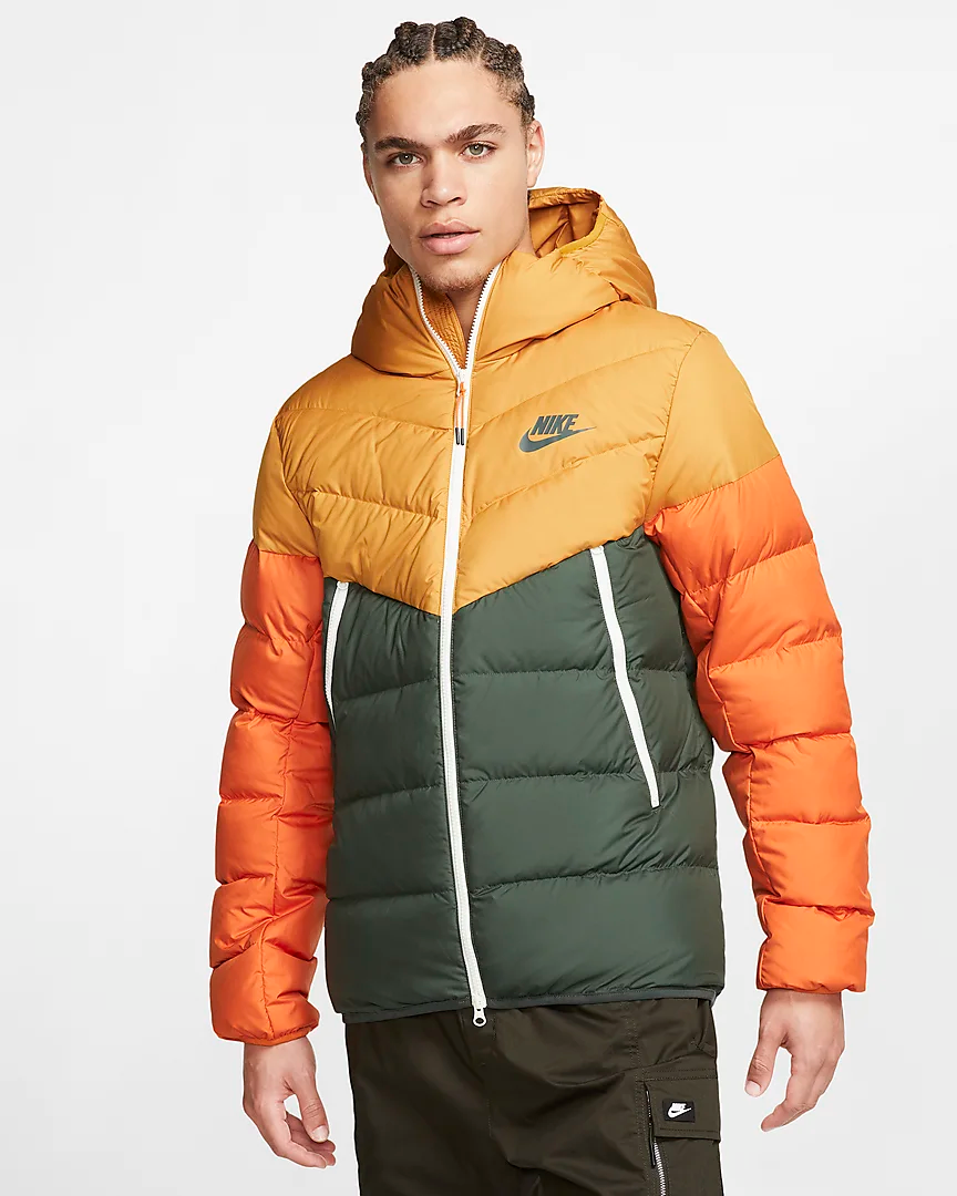 Nike puffer jacket orange shop